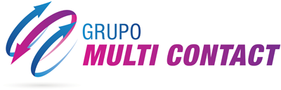 Logo da Grupo Multi Contact em negativo